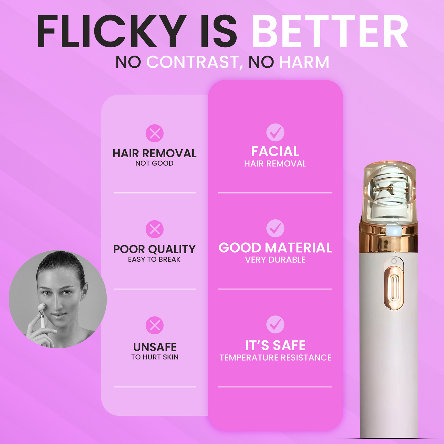 Flicky - Facial Hair Remover - 50% OFF!